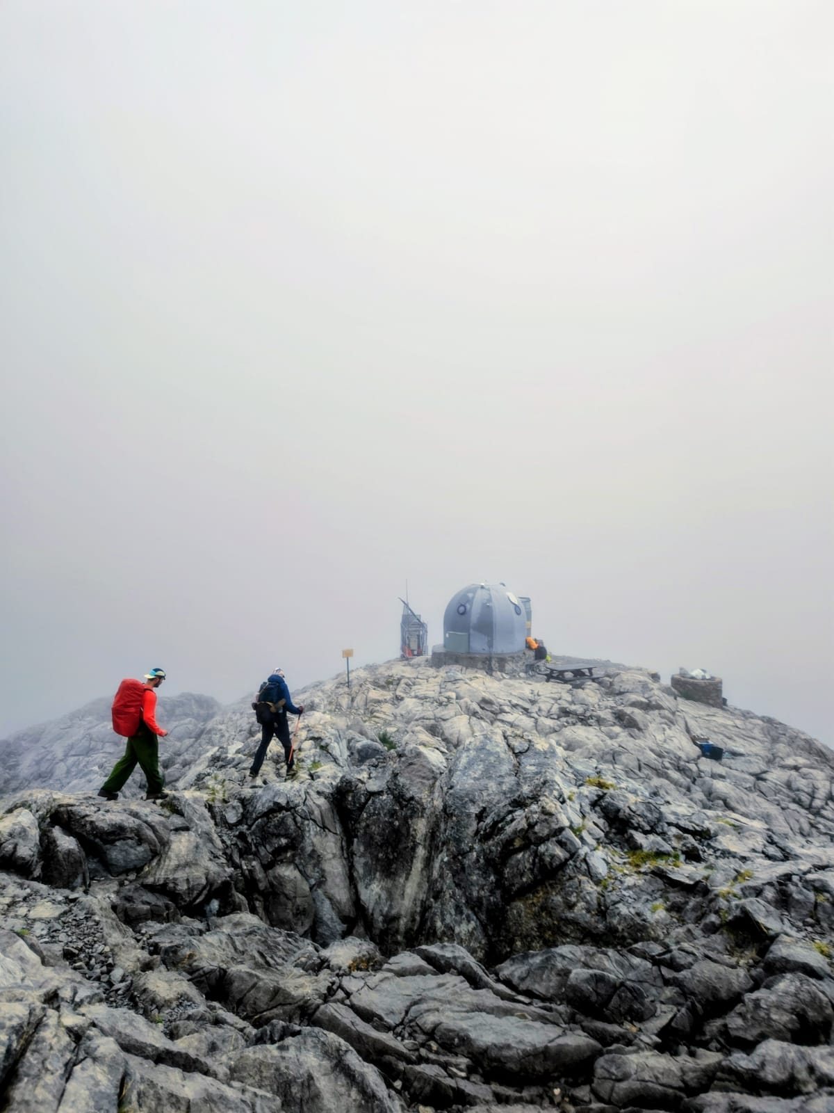 summit fog two walkers