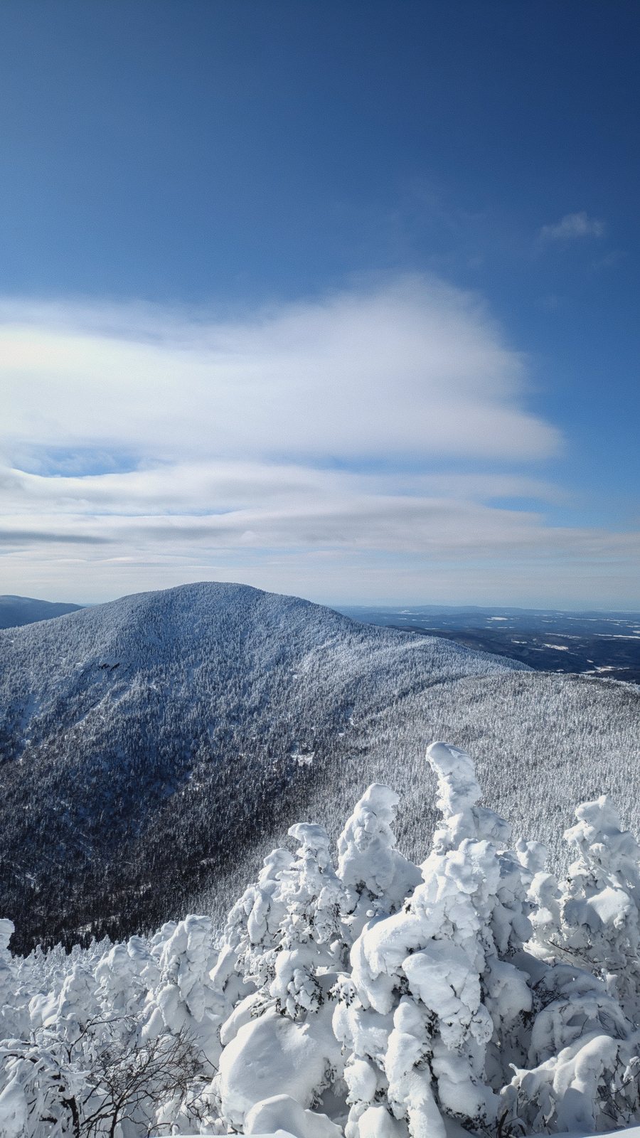 rime ice ridge vertical