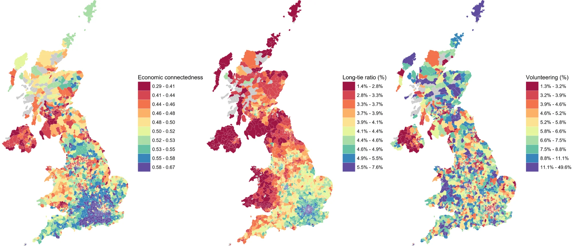 Economic Connectedness in the UK